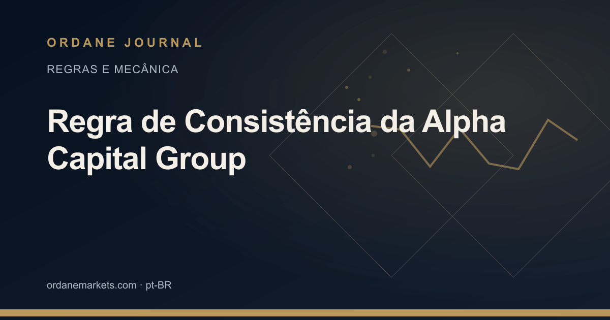 Regra de Consistência da Alpha Capital Group. Ordane Journal.