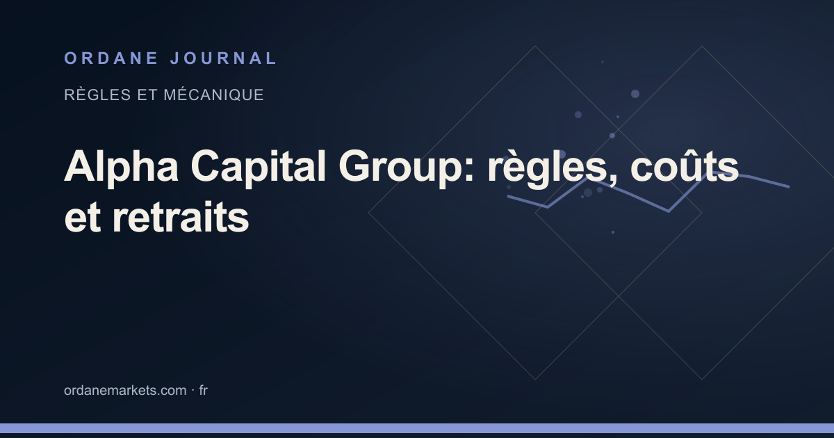 Alpha Capital Group: règles, coûts et retraits. Ordane Journal.