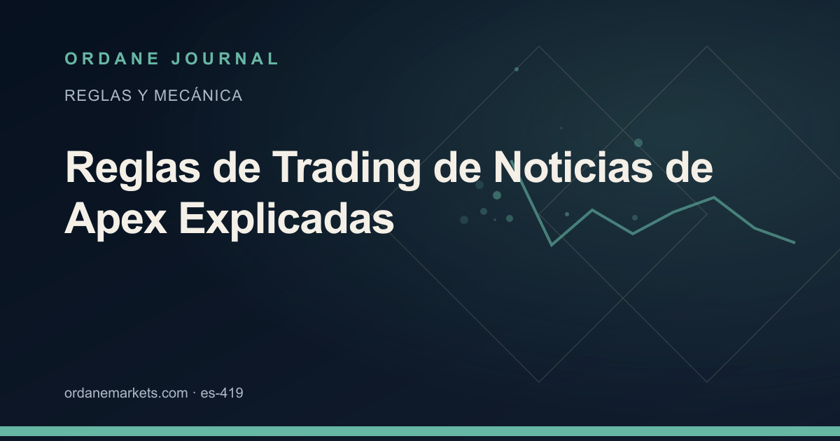 Reglas de Trading de Noticias de Apex Explicadas. Ordane Journal.