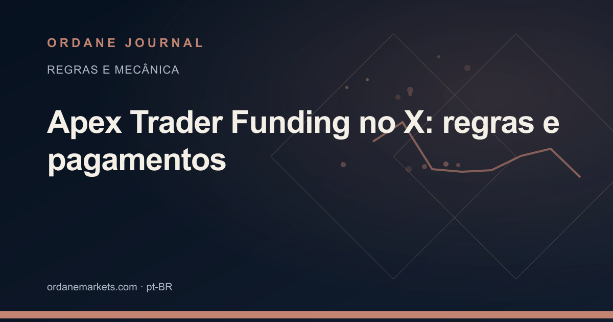 Apex Trader Funding no X: regras e pagamentos. Ordane Journal.