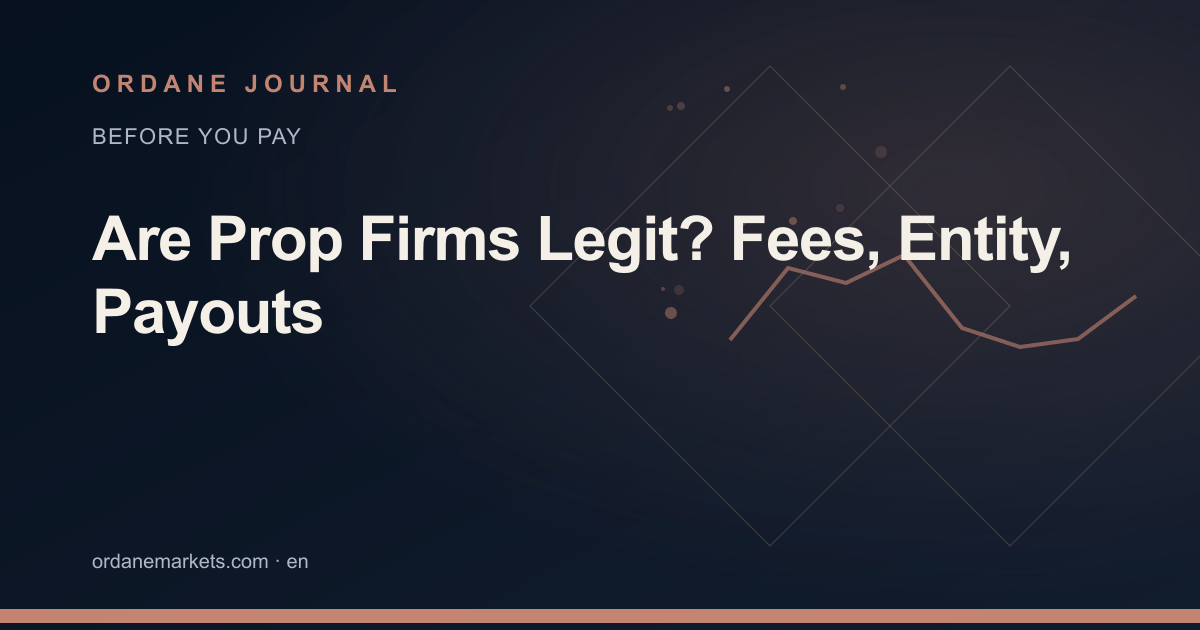Are Prop Firms Legit? Model, Regulators, Proof. Ordane Journal.