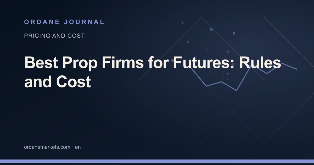 Best Prop Firms for Futures: Rules and Cost. Ordane Journal.