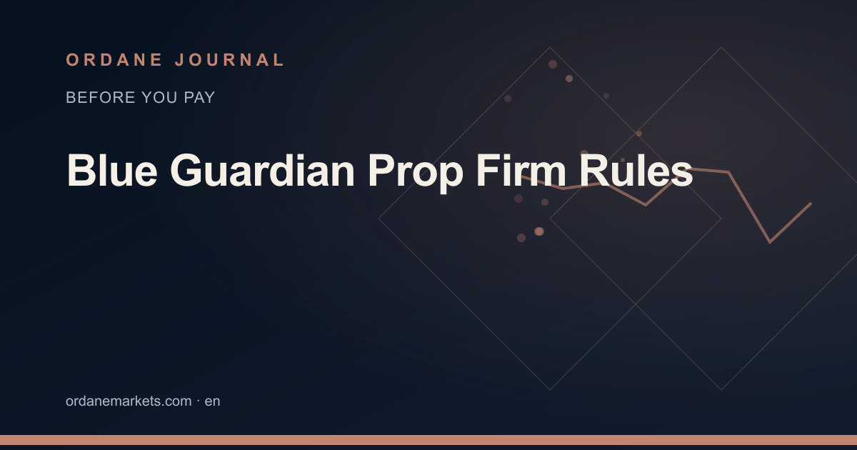 Blue Guardian Prop Firm Rules. Ordane Journal.