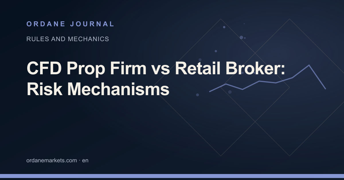 CFD Prop Firm vs Retail Broker: Risk Mechanisms. Ordane Journal.