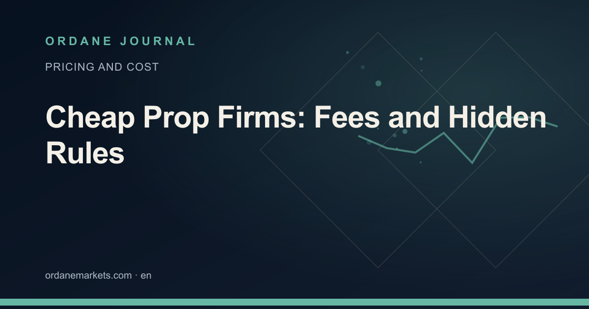 Cheap Prop Firms: Fees and Hidden Rules. Ordane Journal.