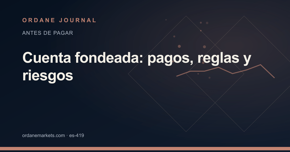 Cuenta fondeada: pagos, reglas y riesgos. Ordane Journal.