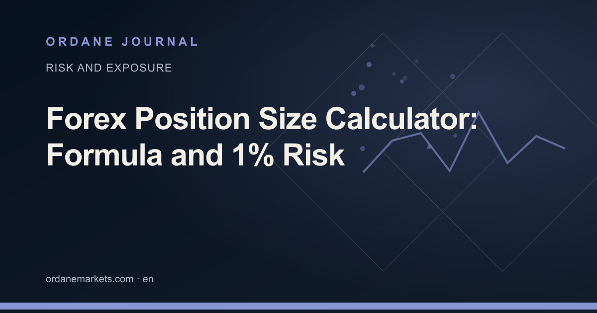 Forex Position Size Calculator: Formula and 1% Risk. Ordane Journal.