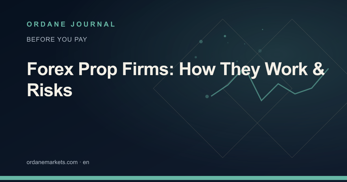 Forex Prop Firms: How They Work & Risks. Ordane Journal.