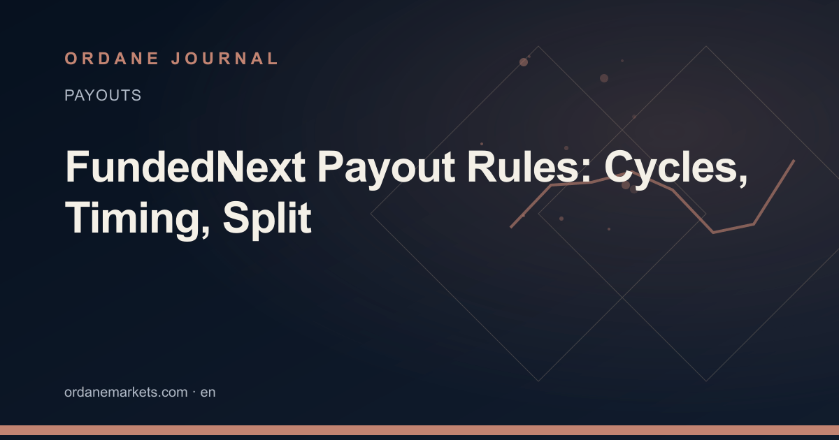 FundedNext Payout Rules: Cycles, Timing, Split. Ordane Journal.