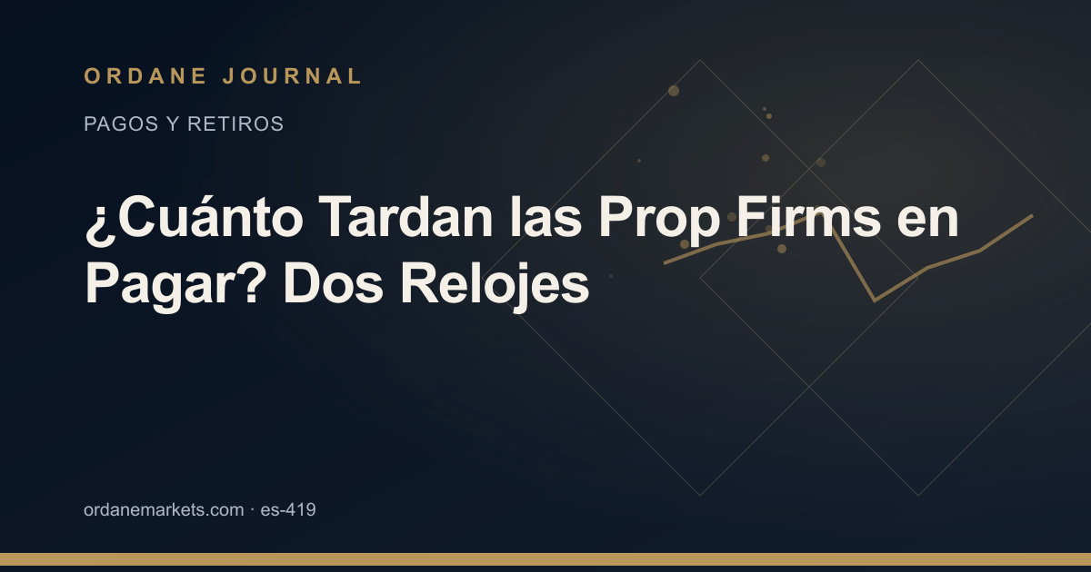 ¿Cuánto Tardan las Prop Firms en Pagar? Dos Relojes. Ordane Journal.