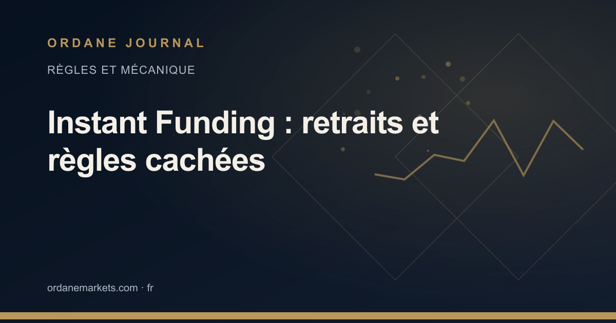 Instant Funding : retraits et règles cachées. Ordane Journal.