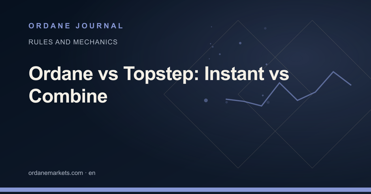 Ordane vs Topstep: Instant vs Combine. Ordane Journal.