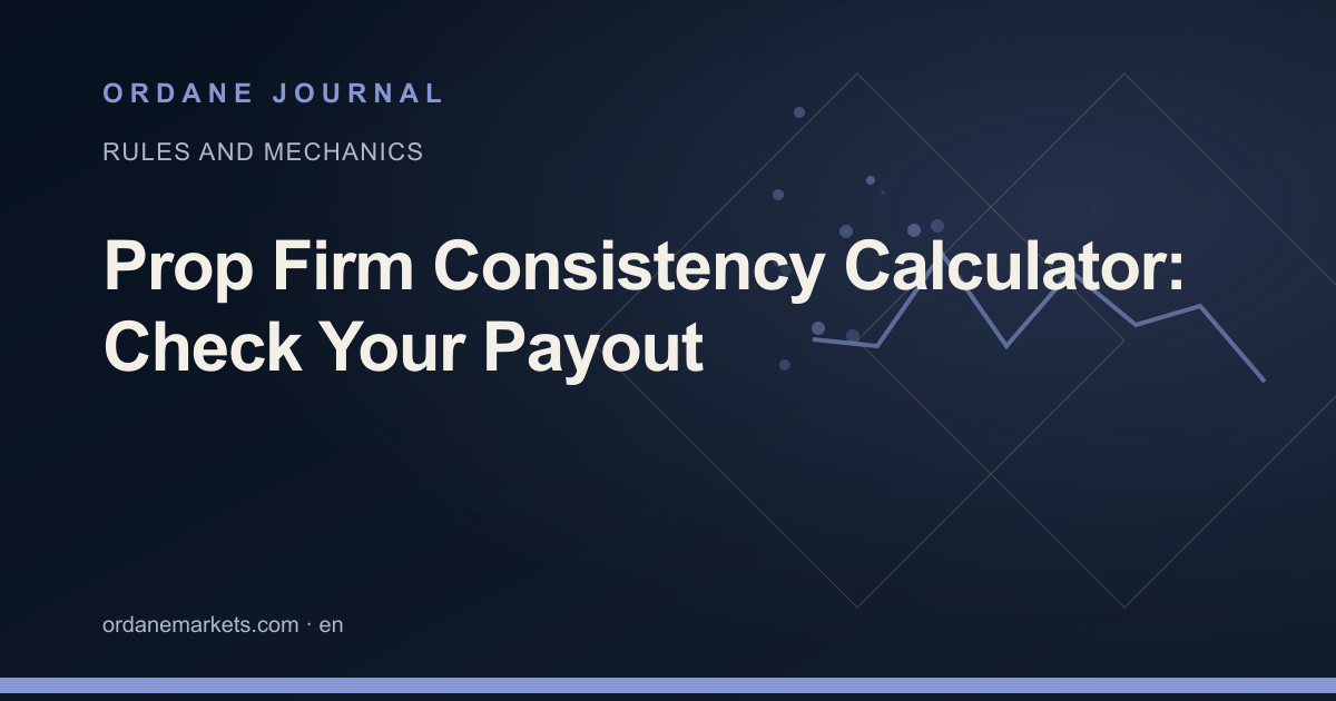 Prop Firm Consistency Calculator: Check Your Payout. Ordane Journal.