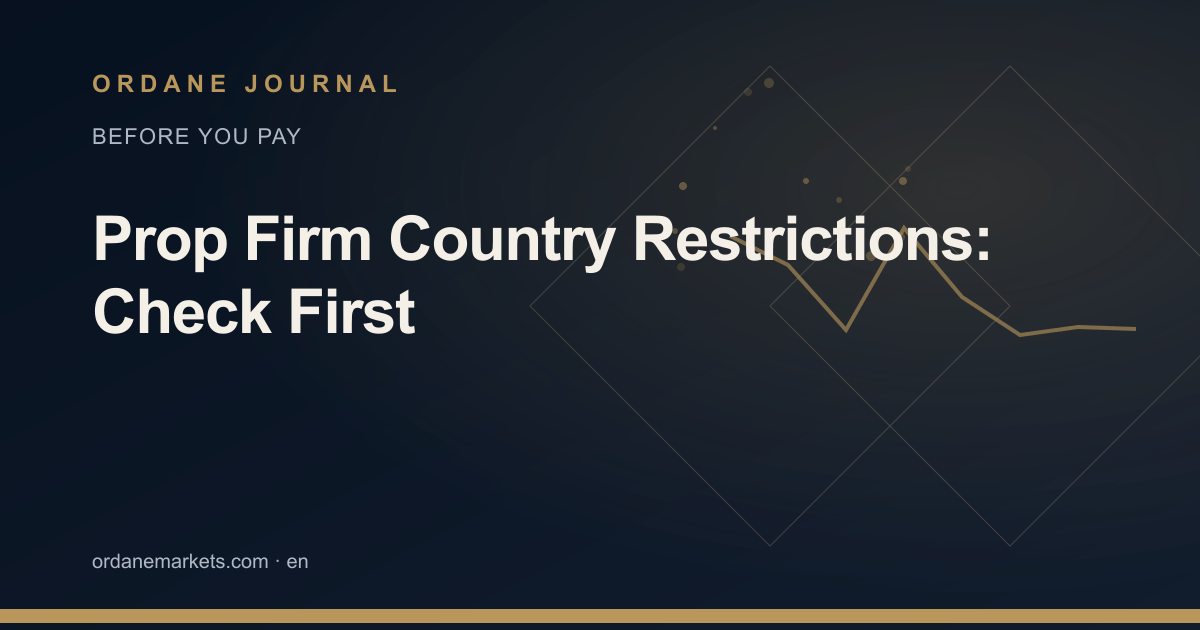 Prop Firm Country Restrictions: Check First. Ordane Journal.