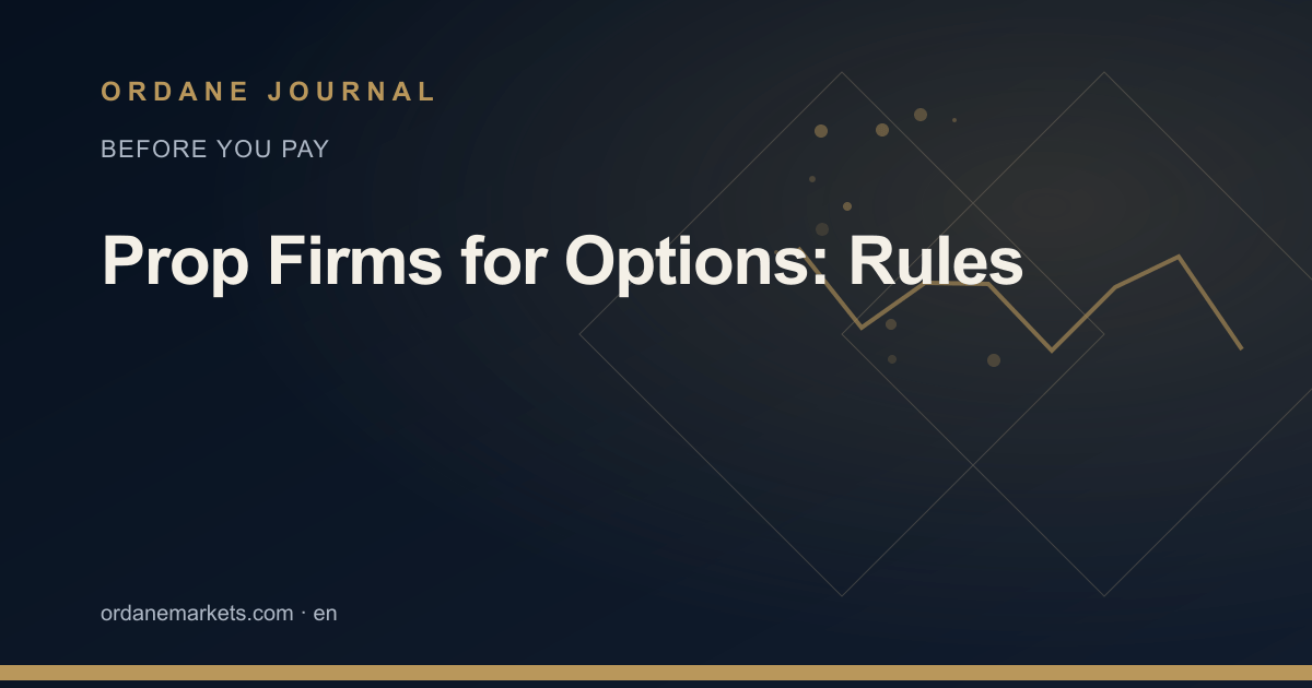 Prop Firms for Options: Rules. Ordane Journal.