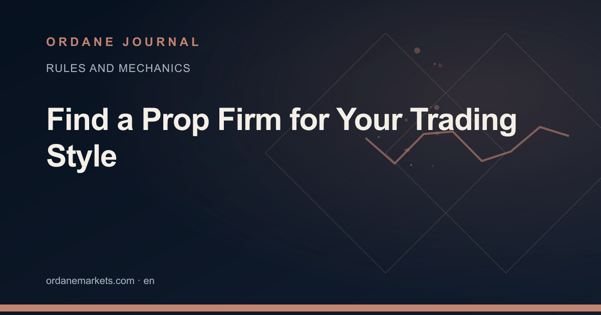 Find a Prop Firm for Your Trading Style. Ordane Journal.