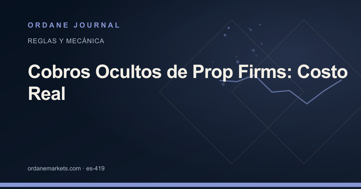 Cobros Ocultos de Prop Firms: Costo Real. Ordane Journal.