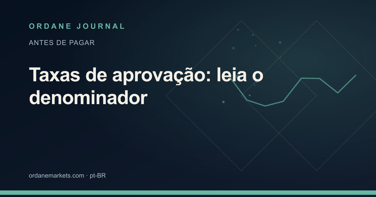 Taxas de aprovação: leia o denominador. Ordane Journal.