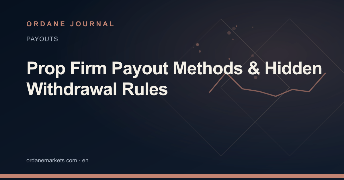 Prop Firm Payout Methods & Hidden Withdrawal Rules. Ordane Journal.