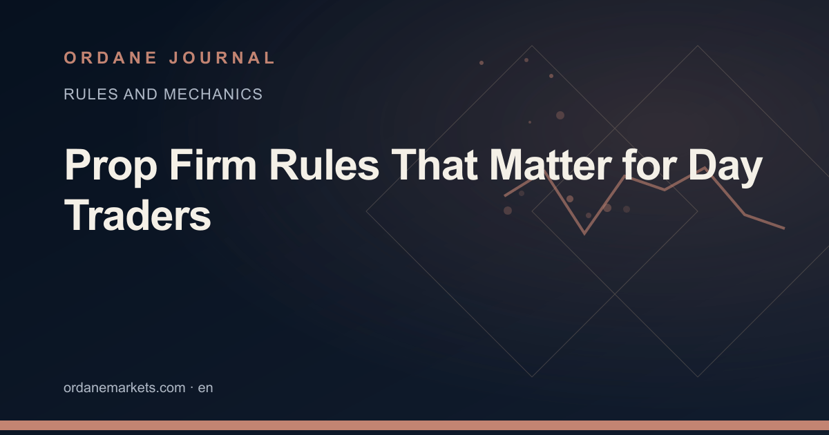 Prop Firm Rules That Matter for Day Traders. Ordane Journal.