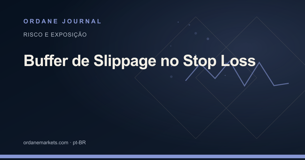 Buffer de Slippage no Stop Loss. Ordane Journal.