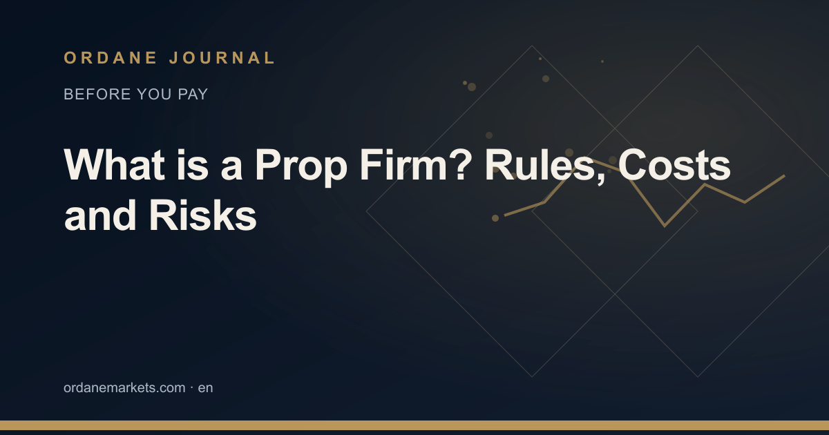 What is a Prop Firm? Rules, Costs and Risks. Ordane Journal.