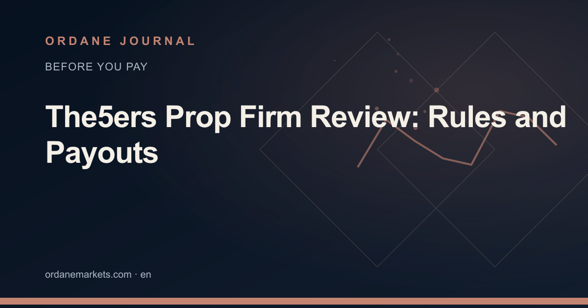 The5ers Prop Firm Review: Rules and Payouts. Ordane Journal.