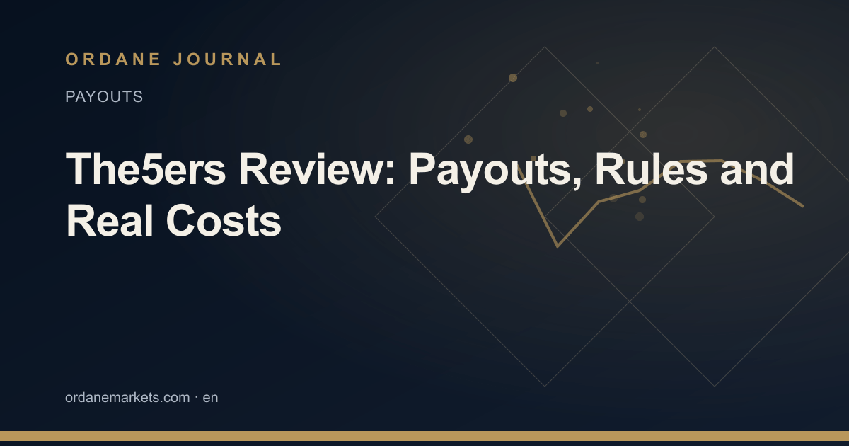 The5ers Review: Payouts, Rules and Real Costs. Ordane Journal.