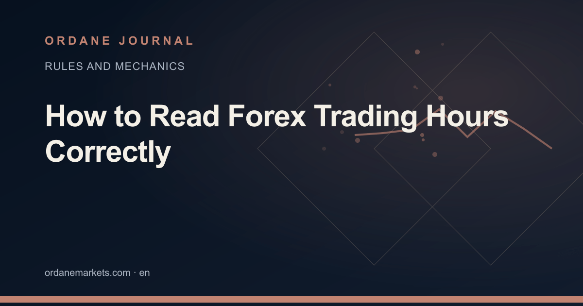How to Read Forex Trading Hours Correctly. Ordane Journal.