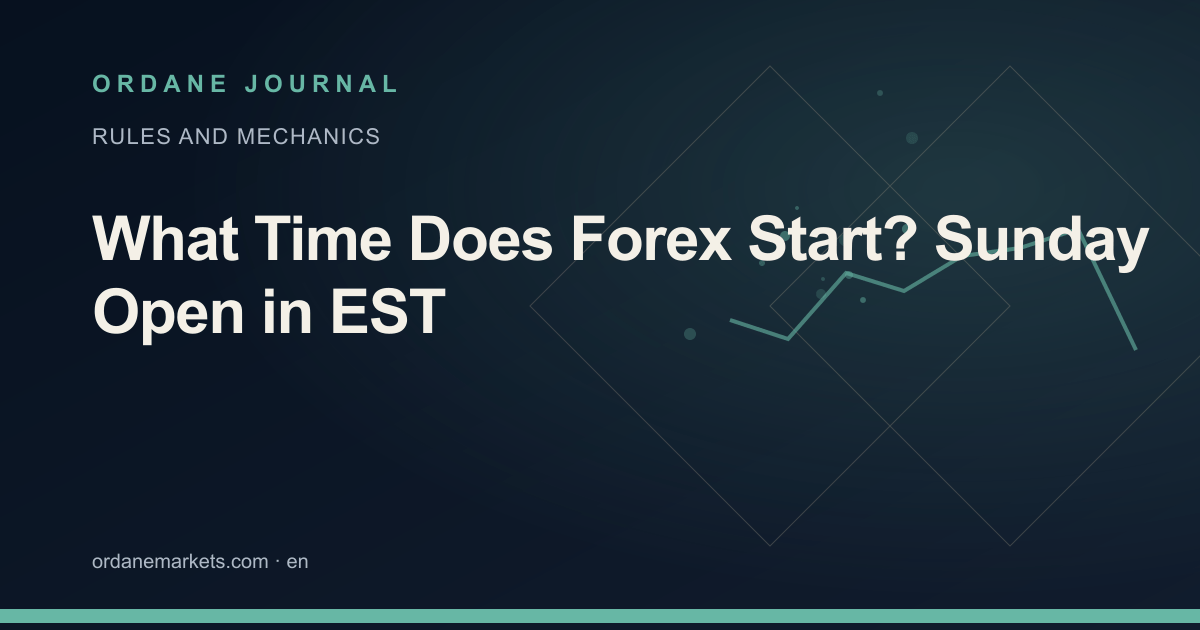 What Time Does Forex Start? Sunday Open in EST. Ordane Journal.